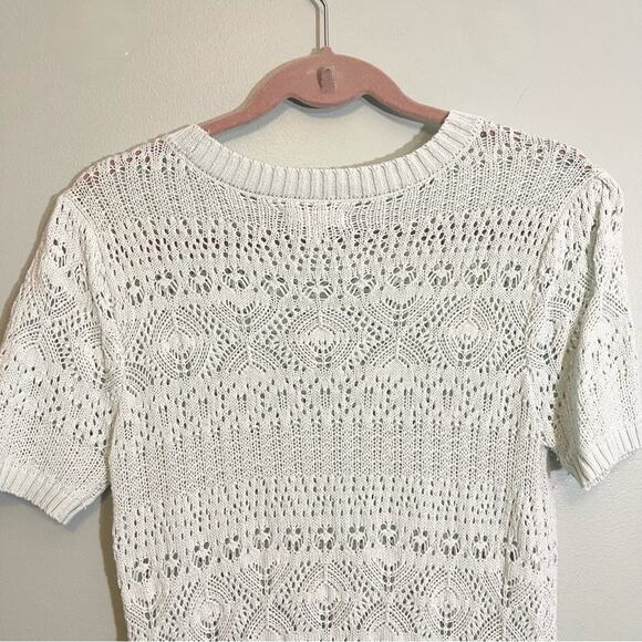 LC Lauren Conrad Green/Blue Knit Blouse Size Large - Picture 7 of 13